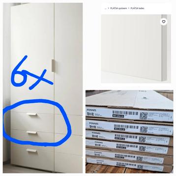 NIEUW /// 6x IKEA Fonnes lade front wit 60x20cm(voor Platsa)