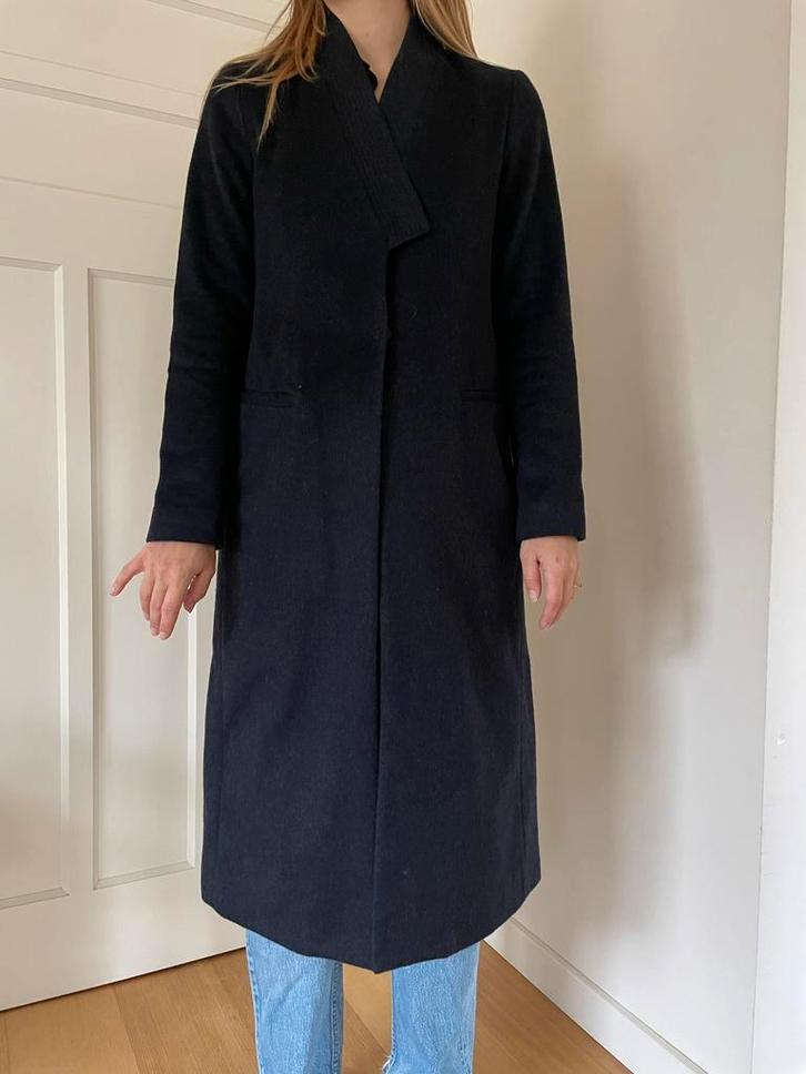 Jas mantel Denham maat S, Kleding | Dames, Jassen | Winter, Zo goed als nieuw, Maat 36 (S), Blauw, Verzenden