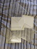 5 vierkante Ministeck bordjes/ platen (M22), Hobby en Vrije tijd, Ophalen of Verzenden, Gebruikt, (Grond)plaat