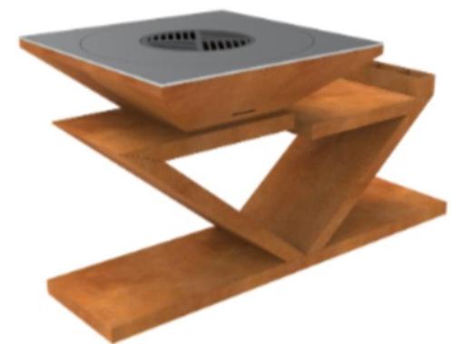 BBQ Cortenstaal of zwart staal., Tuin en Terras, Houtskoolbarbecues, Nieuw, Ophalen of Verzenden