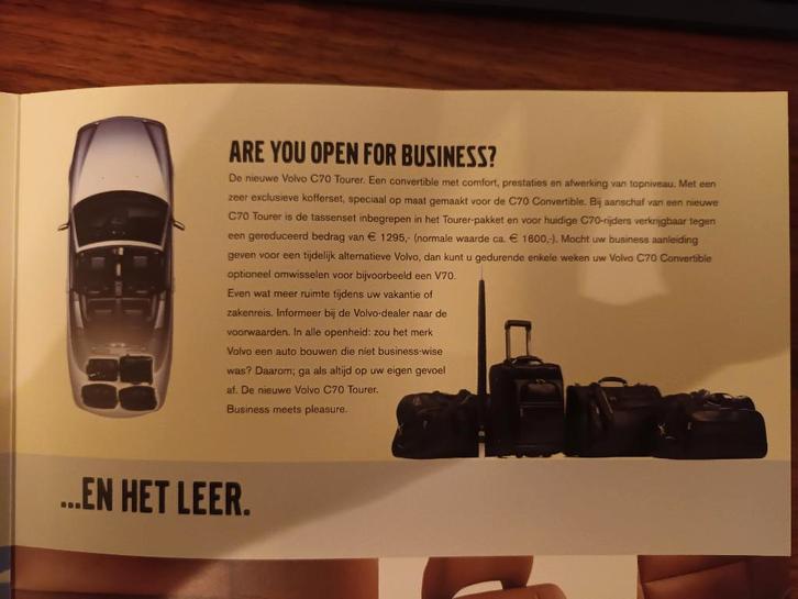 Gezocht: Kofferset / Reistassenset Volvo C70 Cabrio, Auto diversen, Auto-accessoires, Zo goed als nieuw, Ophalen of Verzenden