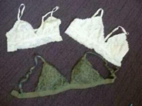 3x lieflijke behaatjes zonder cups, Kleding | Dames, Ondergoed en Lingerie, BH, Groen, Ophalen of Verzenden