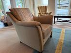 Stijlvol fauteuiltje met slijtageplekje op armleuning, Huis en Inrichting, Gebruikt, Minder dan 75 cm, Ophalen of Verzenden, Stof