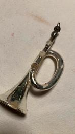 Vintage antieke kerstbal, trompetje zilver, Diversen, Kerst, Ophalen of Verzenden, Zo goed als nieuw