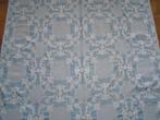 blauw damasten tafelkleed nr NN 436, Verzenden, Zo goed als nieuw, Rechthoek, Binnen