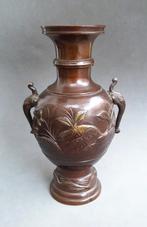 Om 1900 Oosterse Vaas Japan Floraal Decor Late Meiji Periode, Ophalen of Verzenden