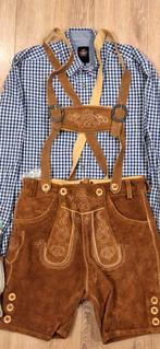 Lederhose 48 oktoberfeest overhemd kousen Tiroler, Ophalen, Zo goed als nieuw, Maat 48/50 (M), Overige thema's
