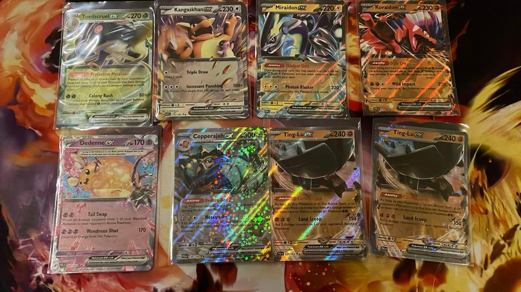 Pokemon 8 EX kaarten, Ophalen of Verzenden, Zo goed als nieuw, Meerdere kaarten