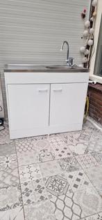 Witte Keukentje met grohe kraan, Huis en Inrichting, Keuken | Complete keukens, Ophalen of Verzenden, Zo goed als nieuw, Wit, Overige typen