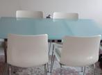 TORSBY

Tafel, verchroomd/hoogglans wit, 135x85 cm, Ophalen, Zo goed als nieuw, Eén