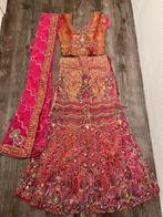 Indiase trouwjurk, roze lehnga maat S/36, Kleding | Dames, Trouwkleding en Trouwaccessoires, Ophalen of Verzenden, Zo goed als nieuw
