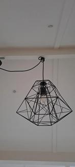 Industriële hanglamp draadstaal zwart, Huis en Inrichting, Lampen | Hanglampen, Ophalen, Zo goed als nieuw, Industrieel, Metaal