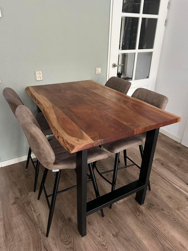 Eetkamerset / bartafelset - eettafel met stoelen, Huis en Inrichting, Tafels | Eettafels, Zo goed als nieuw, 50 tot 100 cm, 200 cm of meer