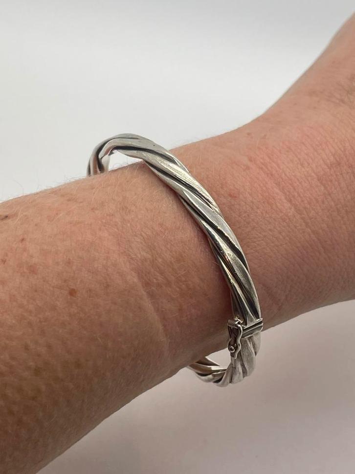 B700 Prachtige zilveren modernist armband A*D, Sieraden, Tassen en Uiterlijk, Antieke sieraden, Armband, Zilver, Ophalen of Verzenden