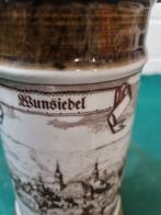 bierpul bunsiebel met tinnen deksel, Verzamelen, Glas en Borrelglaasjes, Ophalen of Verzenden