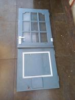 Hardhouten buitendeur als staldeur, Doe-het-zelf en Verbouw, Glas en Ramen, Ophalen, Gebruikt, 80 tot 120 cm, Gevelraam of Ruit