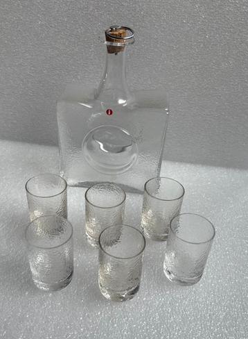 Iittala - Decanter + 6 glaasjes - Tapio Wirkkala beschikbaar voor biedingen