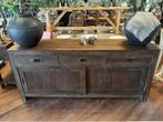 Prachtig acacia dressoir schuifdeuren 190 cm, Ophalen, 150 tot 200 cm, Zo goed als nieuw, 25 tot 50 cm