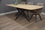 Deens ovale tafel eiken 240 cm, 200 cm of meer, Nieuw, Eikenhout, 100 tot 150 cm