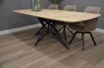 Deens ovale tafel eiken 240 cm, Ophalen, 100 tot 150 cm, Eikenhout, Vijf personen of meer