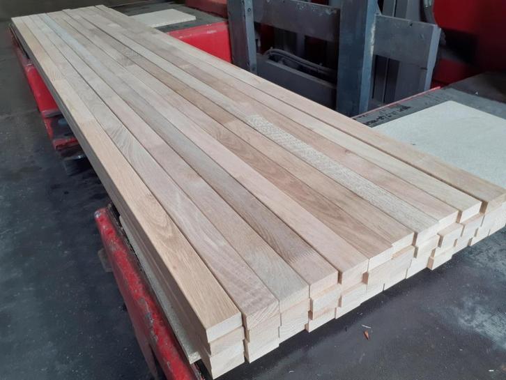 Partij eiken geschaafd wandbekleding 25x50x2750mm- 47 stuks, Tuin en Terras, Palen, Balken en Planken, Planken, 250 cm of meer