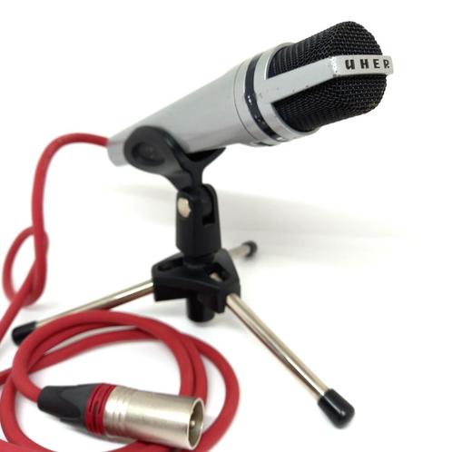 Uher M534 - vintage dynamische microfoon - zoals MD421, Muziek en Instrumenten, Microfoons, Gebruikt, Zangmicrofoon, Ophalen of Verzenden
