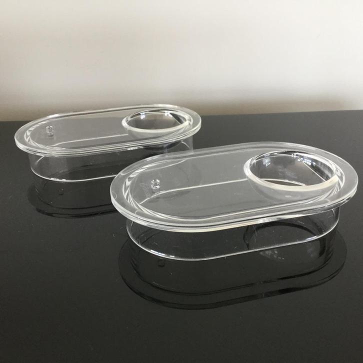 Vintage Guzzini transparante eierdopjes – set van 2, Verzamelen, Retro, Huis en Inrichting, Ophalen of Verzenden