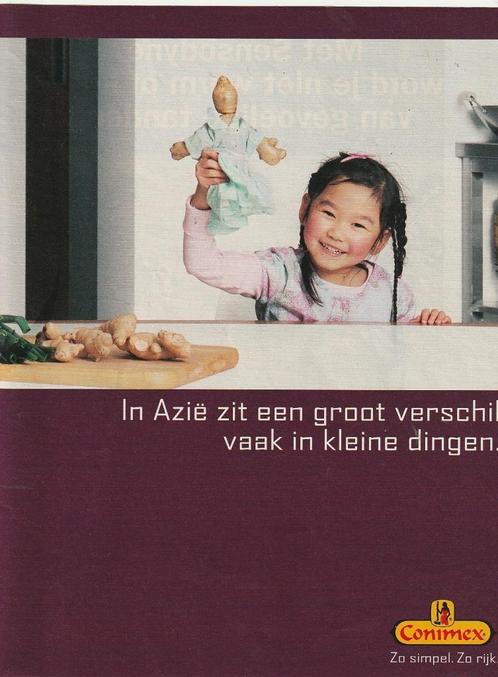 retro reclame 2003 Conimex Chinese keuken de kleine dingen, Verzamelen, Retro, Overige typen, Verzenden