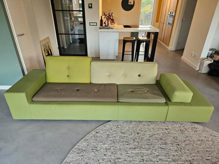 Polder Sofa XL Hella Jongerius - Groen - Vitra, Huis en Inrichting, Banken | Bankstellen, Zo goed als nieuw, Rechte bank, Vierpersoons of meer