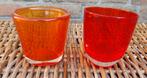 Theelicht houders rood oranje, Overige materialen, Ophalen of Verzenden, Zo goed als nieuw, Minder dan 25 cm