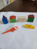 Vintage Plastic Speelgoed Set - Gebouwen, Helikopter, Vracht, Antiek en Kunst, Antiek | Speelgoed, Ophalen of Verzenden