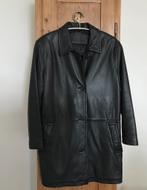 Mooie zwarte leren winter jas maat m, Ophalen of Verzenden