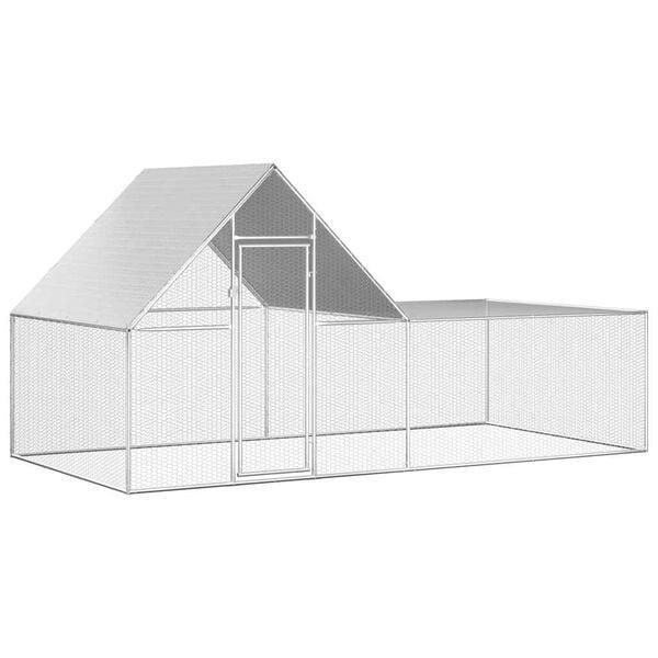 Kippenren 4x2x2 m gegalvaniseerd staal, Tuin en Terras, Partytenten, Nieuw, Paviljoen, Minder dan 5 meter, Ophalen of Verzenden
