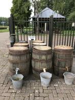 Eiken regentonnen / wijnvaten te koop / statafels, Gebruikt, Met kraantje, 150 liter of meer, Niet ingevuld