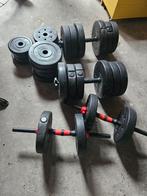 Dumbbell Set Verstelbaar tot Barbell - 52kg, Ophalen of Verzenden, Gebruikt, Benen, Halterset