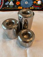 Mooie 3 delige set kandelaars van Stelton, Huis en Inrichting, Gebruikt, Overige kleuren, Ophalen of Verzenden, Metaal