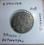4 Stuiver - Brugge/Antwerpen - Karel II - 1698, Vóór koninkrijk, Zilver, Losse munt, Overige waardes