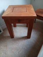 Hoektafel teak, Huis en Inrichting, Tafels | Bijzettafels, Ophalen, Vierkant, 55 tot 75 cm, 45 tot 60 cm