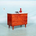 Vintage ladekast notenhout l Swedish midcentury chest 60s, 50 tot 100 cm, Minder dan 100 cm, 25 tot 50 cm, Gebruikt