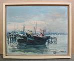 Walter JONCKHEERE, in de haven van Zeebrugge, Antiek en Kunst, Kunst | Schilderijen | Klassiek, Ophalen of Verzenden