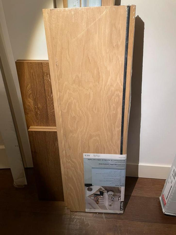 3 overzettredes CANDO eiken, Doe-het-zelf en Verbouw, Vloerdelen en Plavuizen, Zo goed als nieuw, Laminaat, Hout, 50 tot 150 cm