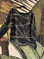 Dyanne Blouse met Kettingprint, Zwart, Maat 42/44 (L), Ophalen of Verzenden, Zo goed als nieuw