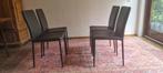 4 kamer stoelen, Ophalen, Gebruikt, Zwart, Leer