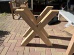Eikenhouten Kruispoten Tafelpoten - White-Wash, Huis en Inrichting, Ophalen, Tafelpoot, Minder dan 50 cm, Gebruikt