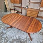 H. Sigh & Søn's vintage Deense verlengbare eettafel 60s teak, Huis en Inrichting, Tafels | Eettafels, Ophalen, Gebruikt, 100 tot 150 cm