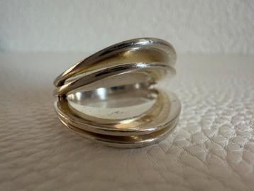 M022/ Massief Zilveren Modernist ring GHA Zweden 18 3/4 beschikbaar voor biedingen