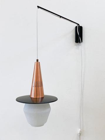 Vintage hengellamp wandlamp zwenklamp Deens design retro beschikbaar voor biedingen