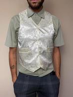 Vintage gilet / waistcoat Paisley - creme / gebroken wit - S, Kleding | Heren, Kostuums en Colberts, Maat 46 (S) of kleiner, Gedragen