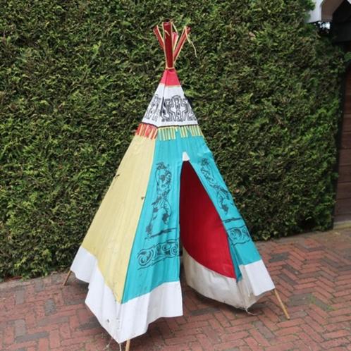 Wigwam tipie tent indianen vintage retro 125 x 125 x 200 cm, Kinderen en Baby's, Speelgoed | Speeltenten, Gebruikt, Ophalen