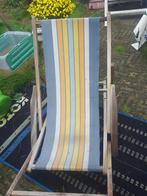Te koop lig stoel uit de jaren 70 opknappeŕ., Tuin en Terras, Ophalen of Verzenden, Zo goed als nieuw, Hout